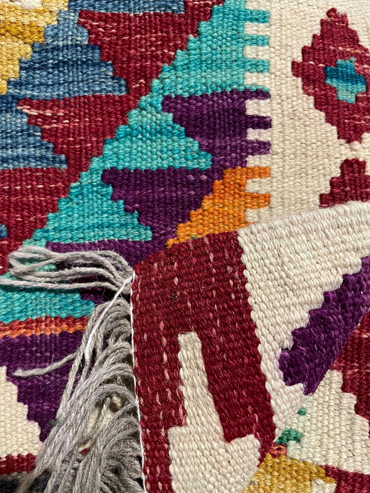 Afghan Maimana Diamond Tribal Kilim Runner